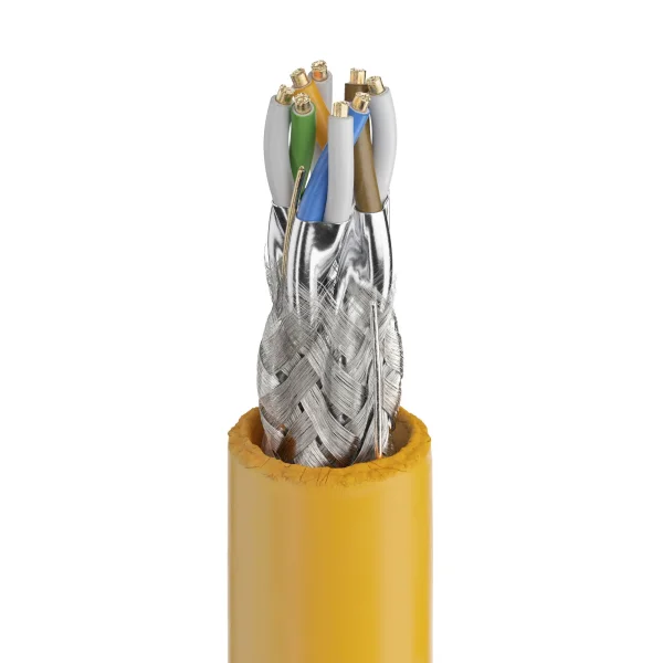 Halogenfreies Cat.7 S/FTP Simplex Installationskabel – 100,00m