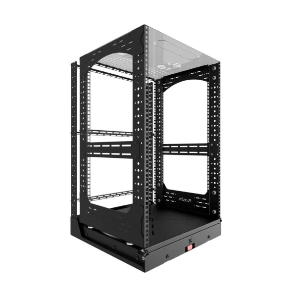 19" Ausziehbares und drehbares offenes Rack, 16RU