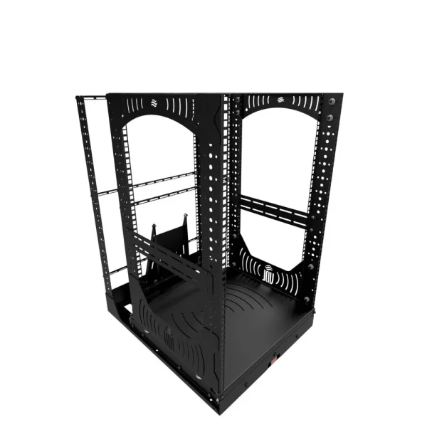 19" Ausziehbares und drehbares Rack mit verlängerter Tiefe, 16RU