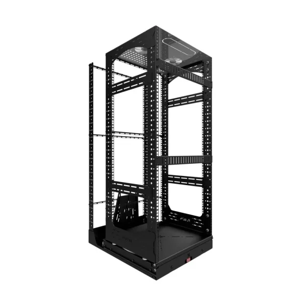 19" Ausziehbares und drehbares Rack mit verlängerter Tiefe, 24RU