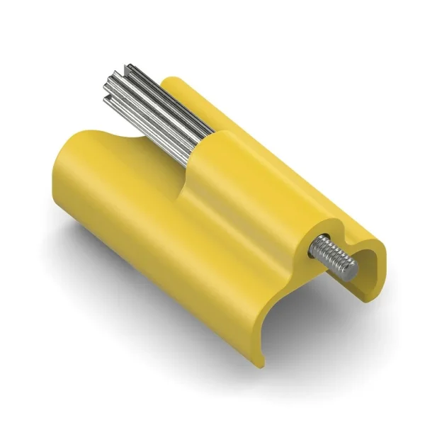 Satz mit 10 Stück - Abnehmbarer Tru-Lock-System Clip für PureInstall USB-C Kabel - gelb