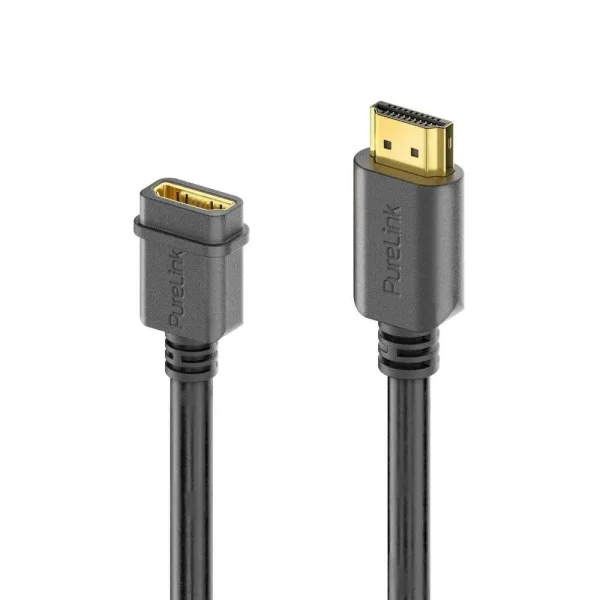 mediahub2 | ICS-kompatibles HDMI-F/M-Verbindungskabel – 0.50m, schwarz