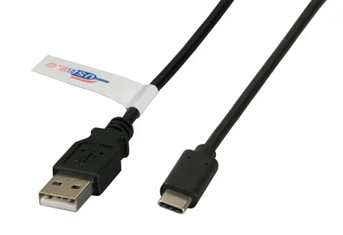 USB2.0 ANSCHLUSSKABEL A-C ST.- ST. 1.0M  SCHWARZ PREMIUM