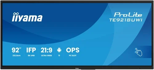 TE9218UWI-B1AG 92IN UW5K TOUCH 92 UW5K 5120X2160 IIWARE11  ANDR