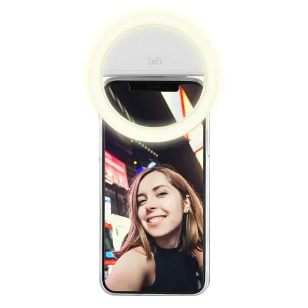 T'nB Influence LED Ring Clip für Smartphone, 6500K,125 mAh Akku