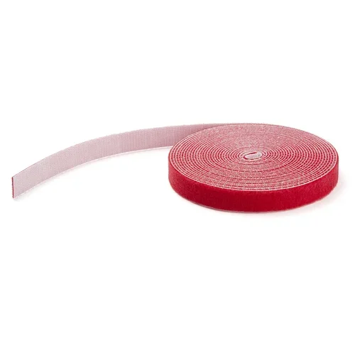 HOOK AND LOOP ROLL 100FT. - RED - RESUABLE