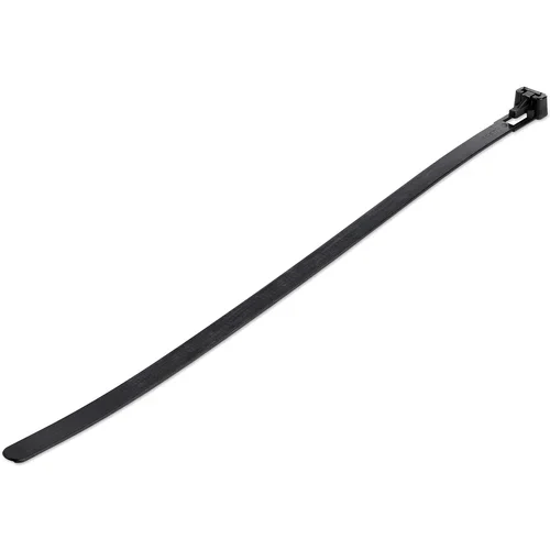 100 PACK OF RESEALABLE ZIP TIE 10 BLACK