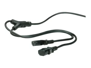 ROLINE Y-Netzanschlusskabel schwarz 2m