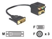 DELOCK Adap DVI29 Steck VGA+3CinchBuchse