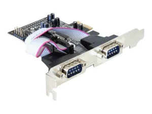 IO Delock PCIe 4x seriell RS-232 LP inkl. Low-Profile Slotblech
