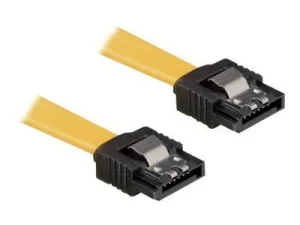 DELOCK Kabel SATA 70cm gelb ge/ge Metall
