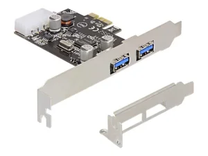 IO Delock PCIe 2 Port USB 3.0 LP inkl. Low-Profile Slotblech