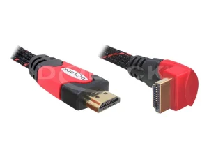 DELOCK Kabel HDMI A-A St/St gewinkelt 2m