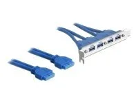 DELOCK Slotblech - USB 3.0 4x Port ext.