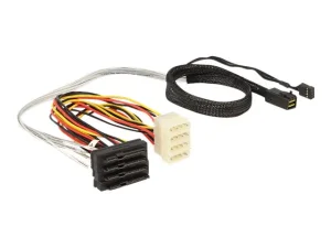DELOCK Kabel HD SFF 8643x4>SFF 8482 0,5m