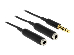 DELOCK Kabel Klinke 1x St>2xBu 4Pin 25cm