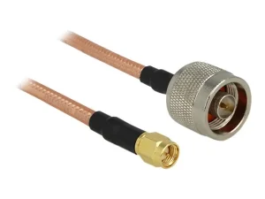 DELOCK HF N St>SMA St 1m RG-142 low loss