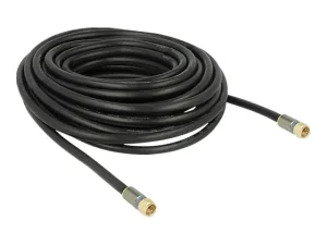 DELOCK Kabel F > F RG-6/U 10m schwarz