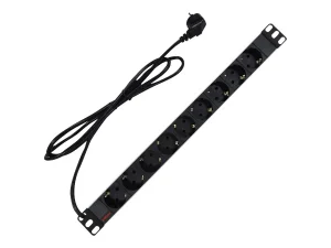 ROLINE 48,26cm-Steckdosenleiste 9fach 2m