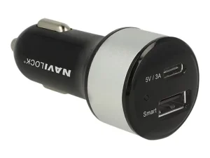 NAVILOCK Kfz Ladeadapter 1x USB Type-C+A