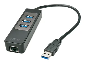 LINDY USB 3.1 Hub/Gigabit Ether. Adapter