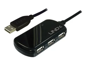 LINDY USB 2.0 Aktiv-Verlaengerung+Hub 8m