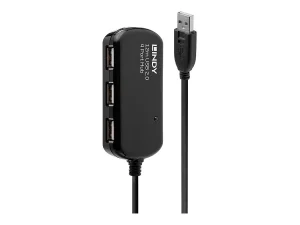 LINDY USB 2.0 Aktiv-Verlaeng.+Hub 12m
