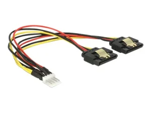DELOCK Kabel Power Floppy 4Pin> 2x15Pin