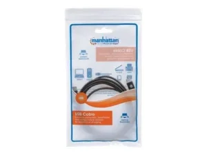 MANHATTAN USB 2.0 Typ C-Kabel 2m schwarz