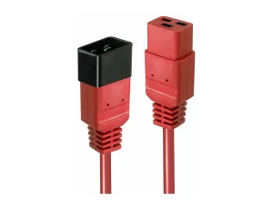 LINDY 1m IEC C19 auf IEC C20 Kabel rot