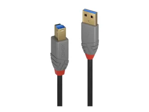 LINDY 0,5m USB 3.0 Typ A/B Kabel Anthra