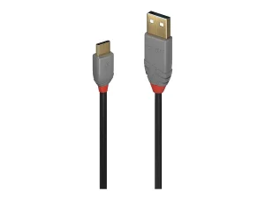 LINDY 3m USB 2.0 Typ A/C Kabel Anthra