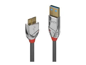 LINDY 0,5m USB 3.0 A/Micro-B Kabel Cromo