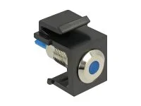DELOCK Keystone LED blau 6 V flach schw