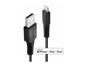 LINDY 2m verst.USB A/Lightning Ladekabel