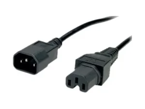 VALUE Netzkabel IEC320/C14 Stecker 1,8m