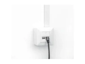 INT 2-Port Cat6 10G Wanddose weiss