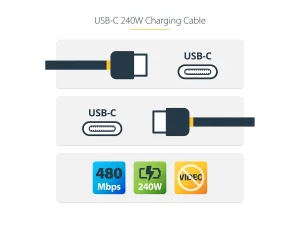 STARTECH 1m USB-C Ladekabel 240W PD