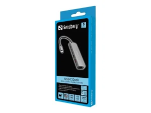 SANDBERG USB-C Dock HDMI + 2xUSB-A