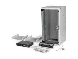 DIGITUS 25,4cm Netzwerk-Set 12HE Wandgeh