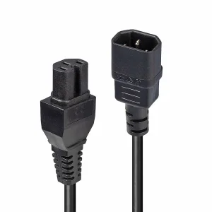 2m C14-zu-C15-Stromkabel für den Heißbetrieb, Schwarz