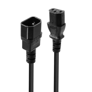 0.5m Netzverlängerungskabel C14 an C13, schwarz