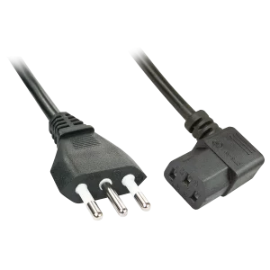 2m Netzkabel IT an C13 gewinkelt