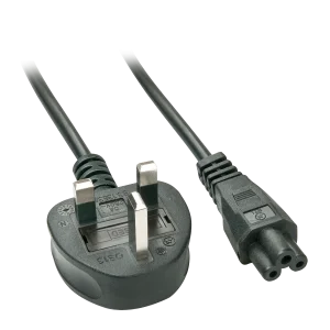2m Netzkabel UK 3 Pin an C5