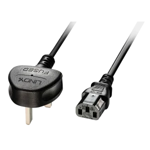 3m Netzkabel UK 3 Pin an C13