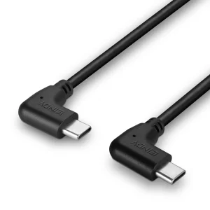 1m USB 2.0 Typ C Kabel, 2 x 90° gewinkelt, 60W PD