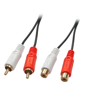 Premium Audiokabel (Cinch), Stecker/Buchse, 2m