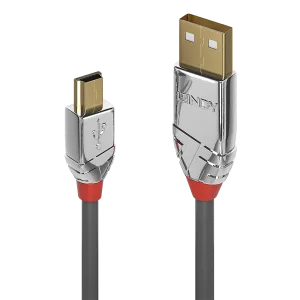 5m USB 2.0 Typ A an Mini-B Kabel, Cromo Line