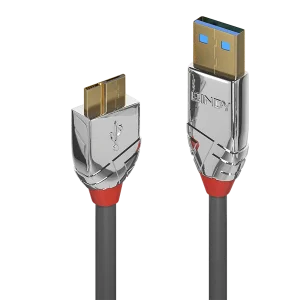 1m USB 3.2 Typ A an Micro-B Kabel, 5Gbit/s, Cromo Line