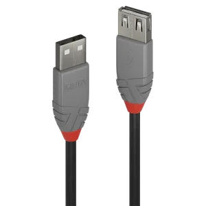3m USB 2.0 Typ A Verlängerungskabel, Anthra Line
